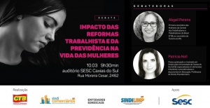 Sindilimp organiza debate sobre impacto das reformas na vida das mulheres