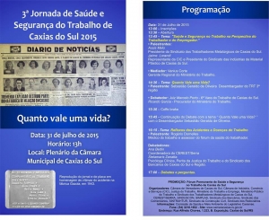 3 Jornada de Sade e Segurana do Trabalho de Caxias do Sul