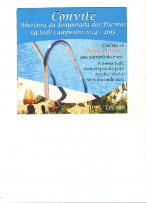 Abertura da temporada das Piscinas na Sede Campestre 2014-2015