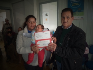 No ms de Agosto foram entregues mais 13 cheques do Beneficio Natalidade