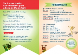 Participe da Festa Dia do Gari 2015