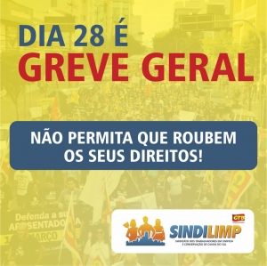 Sindilimp convoca Greve Geral 